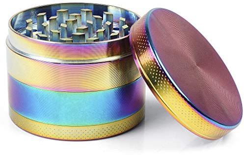 XYGK Herb Grinder - 4 Pieces Zinc Alloy Metal Grinder, Portable Weed Grinders, Colorful Grinder with Magnetic Top for Dry Herb and Spices (2inch-Diameter)