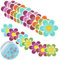 FIGFYOU 20 PCS Autocollants Baignoire Antidérapants en PEVE Autocollants Salle de Bain Antidérapants Fleur Autocollant de Douche Imperméable pour Baignoire, Aquarium, Antidérapant, Décoratif(11.7/8cm)