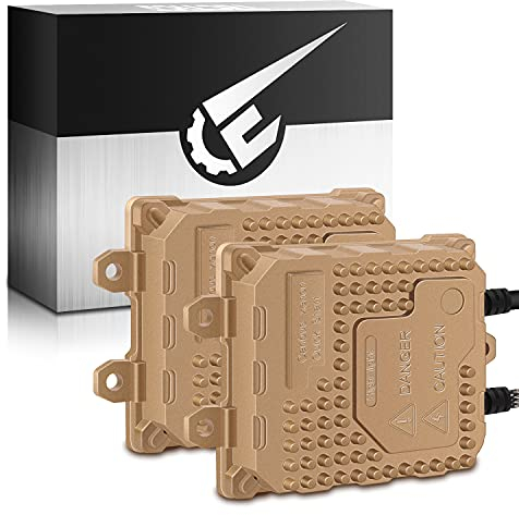 TECTICO 55W HID Ballast Quick Start, Alternate Current AC Xenon Slim Ballasts Universal for H7 H4 H8 HIR2 HB3 HB4 H1 H3 H11 H13, 2 Pieces