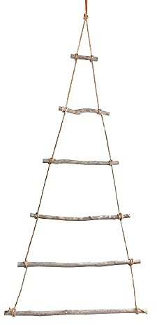 Frau WunderVoll® DIY Weihnachtsbaum Holz Leiterbaum zum Zusammenbauen Höhe ca. 110 cm/Adventskalender Weihnachten Advent Deko Tannenbaum Wanddekoration