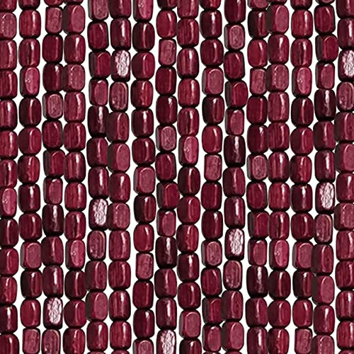 YUJIANHUAA Holzperlenvorhang,Perlenvorhang Türvorhang aus Holz,Balkontür Insektenschutz Vorhang,Holzperlen Dekorative Sichtschutz,als Raumteiler oder Dekoration,mit Zubehör (100x200cm(100 Stränge))