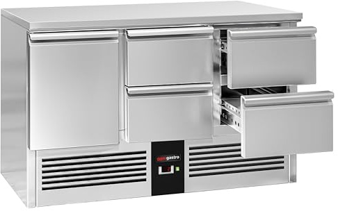 GGM Gastro | SAG147END#2#SBG1212 | Kühltisch PREMIUM - 1370x700mm - 1 Tür - 4 Schubladen