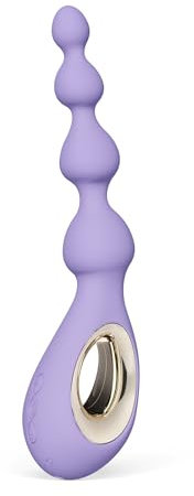 LELO SORAYA Beads Anal Vibrator mit Perlen und Bow-Motion-Technologie sowie 8 Vibrationsmustern, Anal Kugeln, Violet Dusk