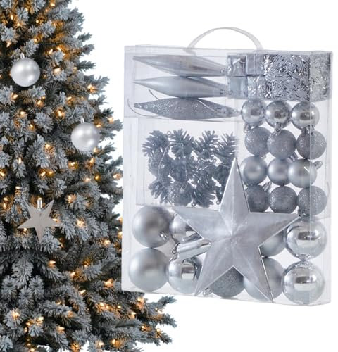 Meindin Kugel-Ornamente, dekorative Kugeln, Ornament-Set, dekorative Tannenzapfen, bruchsichere Kugeln für den Außenbereich, Innenbereich, Baum, Urlaubsparty