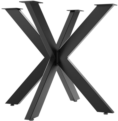 SOTOOLS Tischgestell Spider schwarz 850x850x710 mm belastbar bis 500kg Kreuzgestell Esstischgestell Untergestell für runde Esstische