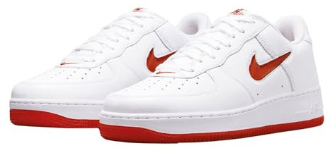 NIKE Sportswear - Turnschuhe AIR Force 1 aus Leder, weiß-rot (7)