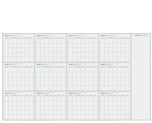 Trocken Abwischbarer Whiteboard-Jahreskalender – Löschbarer Wand-Jahreskalender | Riesiger, Löschbarer Wandkalender, Leerer Undatierter Jahreskalender Zum Organisieren Und Planen