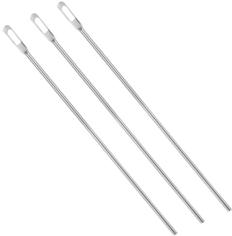 3 Stück Einziehnadel Durchziehhilfe Nähen Gummiband Einziehnadel Einfädelhilfe Einfädler Durchziehnadeln Kordelzug Ersatzwerkzeug, Haushalt, für DIY Crafting Seil Schnur Ziehen Gewindewerkzeug 22 Cm
