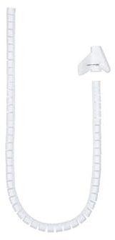 Organizador Cables - Organizador Flexible de 25 mm de diámetro y 1 m de Longitud, en Color Blanco. Ideal para Mantener ordenados y protegidos los Cables.* #*