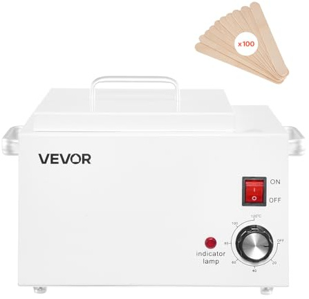VEVOR Single Wax Warmer, 3000ML 300W Professional Wax Warmer for Hair Removal, 32 ℉- 248 ℉ Adjustable & Non-Stick Waxing Heater Pot with 100PCS Waxing Sticks for Home Use, Beauty Salon, Spa