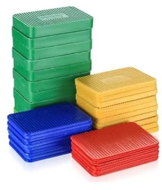 40 Pezzi Spessori In Plastica, Distanziatori In Plastica Da 40x60 mm, Set Di Distanziatori Per Imballaggio Per La Posa Di Piastrelle, Livellamento Di Pavimenti Installazione Di Finestre