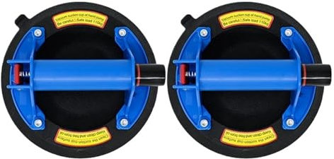 2 PCS 21CM Durchmesser Vakuum Saugnapf Granit Fliesen Saugnäpfe Manuelles Heben 8 Zoll 220kg Lar Kapazität Schwere saugnapf,Mühe sparen(Type 3 Blue 2PCS)