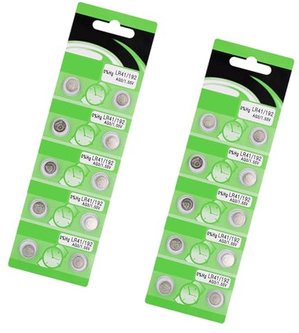 Lot de 10/20 piles bouton alcalines AG3 LR41 haute capacité pour montres, calculatrices, petits appareils électroniques