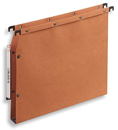Elba Ultimate Carte Kraft Lot de 25 Dossiers Suspendus pour Armoire A4 Fond 30mm Orange - Dossier Suspendu Latéral