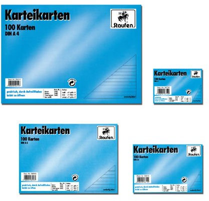 Karteikarte A4 kariert weiß