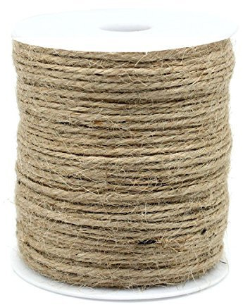 Siaura Matériau ® - 100 m cordon de jute marron 2 mm