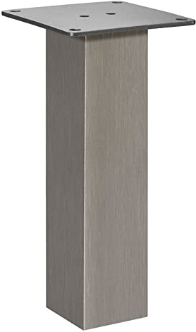 SOTECH Barkonsole Olbia 50 x 50 x 220 mm gerade Edelstahloptik | Küchentheke Thekenfuß Konsole Tresenstütze Möbelfuß Stützfuß