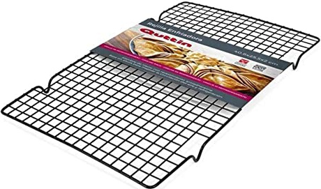Quttin S2202047 Rejilla Enfriadora Metal, Negro, 40.8 x 25.5 x 2 cm
