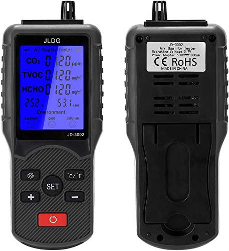 Auoeer Air quality monitoring CO2 TVOC meter carbon dioxide concentration meter temperature and humidity measuring device CO2 densitometer