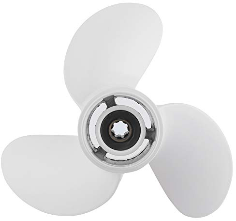 Propeller, 8 1/2'' Aluminium Marine Außenborder Ersatzpropeller mit 3 Blättern 6G1-45941-00-EL Passend für Yamaha Außenborder 6-8PS