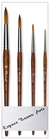Raphael Pinceau Série 8504 Martre Imitation Sable, Set 4 Pcs 0, 2, 6, 10