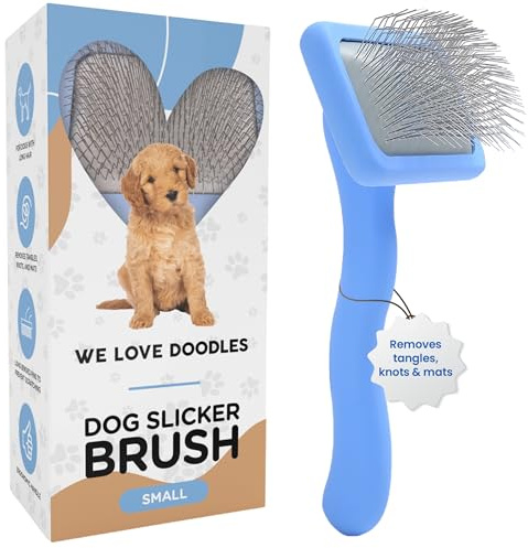 Slicker Brush for Dogs, Pet Grooming Brushes for Doodles & Poodles, Small