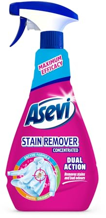 Asevi Stain Remover Spray, Stain Remover for Clothes, 400ml, Pink