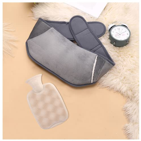 VVLXRIC Wärmflasche Hund, Wassereinspritzung Warme FüßE GroßE Wärmflasche XXL, Warm Weich Wärmflasche Umschnallen Kälteschutz,Darkgray