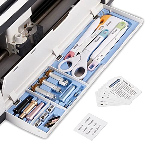 Duryeo Werkzeug-Aufbewahrungseinsatz, kompatibel mit Cricut Maker 3 & Maker, Schubladen-Unkrautwerkzeug-Set, Zubehör-Organizer (blau, Klingengehäuse und Werkzeuge nicht im Lieferumfang enthalten)