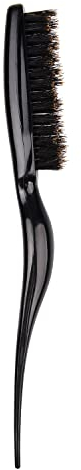XNHIU 1 Piece Black Hair Teasing Brush Boar Bristle Hair Brush for Volume Hair Scalp Massage (Black)