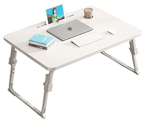 Tragbarer Tisch, faltbarer Laptop-Bett-Schreibtisch-Tablett-Ständer für Bett/Sofa/Couch/Arbeitszimmer/Lesen/Schreiben auf niedrigem Sitzboden, tragbares Schoß-Schreibtisch-Bett-Tablett, 60 x 40 cm (3