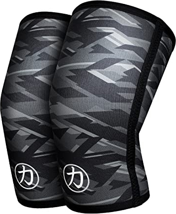 Strength Shop 7mm Neopren Kniebandage IPF-Zertifiziert für Damen & Männer, 1 Paar extrem reißfeste & belastbare Wettkampf Knee Sleeves, ideal für Powerlifting, Kraftsport & Co.