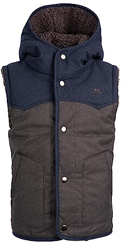 Trespass Kids Reversible Vest Obtain Dark Grey Marl 9/10