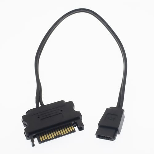 YiKaiEn Câble adaptateur d'alimentation SATA 15 broches vers 6 broches Slimline pour lecteur optique, lecteur CD DVD, lecteur CD-ROM 6,7 17 cm