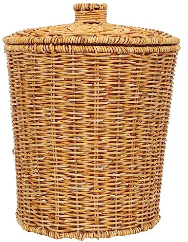 Alipis Woven Storage Basket with Lid for Home Organisation