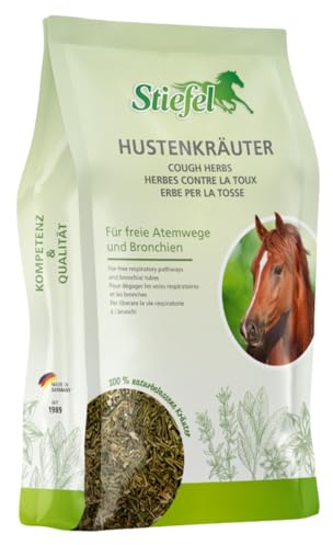 RL24 Stiefel - Hustenkräuter für Pferde – 1 x 1000 g Tüte | Für Atemwege & Bronchien – 100% naturbelassene Kräutermischung mit Anis, Brennnessel, Salbei & Thymian