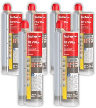 Injektionsmörtel-Set FIS V Plus 360S, 6 Kartuschen à 360 ml, Wetterfester Mörtel für Innen- und Außenbereich
