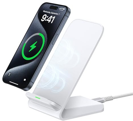 15W Wireless Charger Fast Charging Station for Samsung Galaxy S25 S24 Ultra S23 FE S22+ S21 S20, Wireless Phone Charger Stand for Google Pixel 10 9 8 Pro 7 a 6, iPhone 17 16 15 14 13 12 11 Pro Max