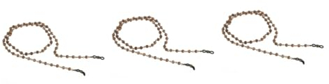 SAFIGLE 3stücke Wood Eyeglasses Bead Chain Holder Handgemachte Natürliche Hartholz Brillenkette Für Sonnenbrillen Und Brillen Verstellbar Stilvoll Und Funktional Für Täglichen