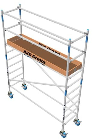 ASC Andamio rodante 75 Quick Lock, Altura de trabajo 4,3 m 3.05 m Madera - Andamio de Aluminio - Andamios de Aluminio