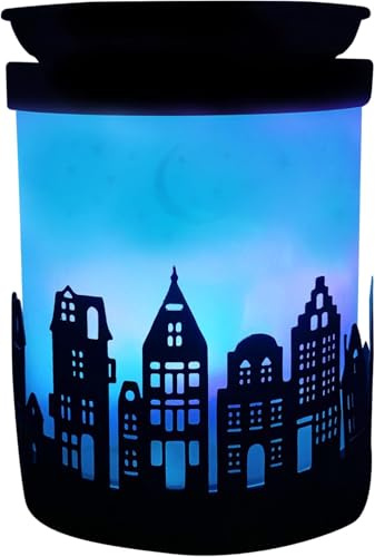 Cello City Northern Lights Electric Melt Burner - Colour Changing Wax Warmer & Oil Burner Fragrance Oil Burner City Northern Lights Home Decor Relax Gift