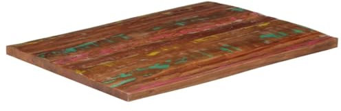 Generisch Tischplatte 100x80x2,5 cm Rechteckig Altholz Massiv,jiangboyue-371081