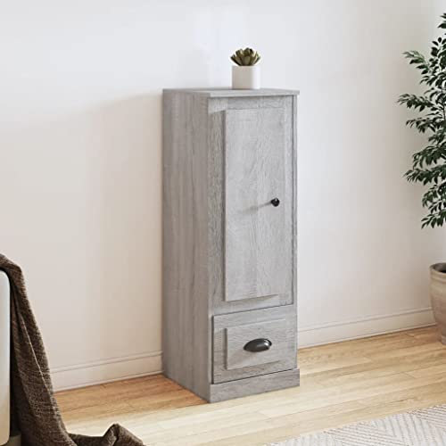 MOBCANT Highboard, Barschrank Küchenbuffet Mehrzweckschrank Kaffeebar Geeignet für Wohnbereich Foyer Korridor Küche Grau Sonoma 36x35,5x103,5 cm Holzwerkstoff