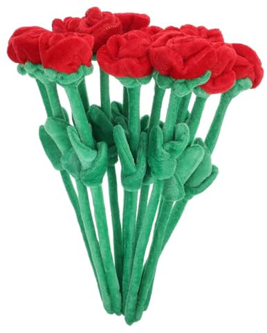 GALPADA Ramos De Rosas Artificiales De Peluche 12 Unidades Decoración Flexible para Hogar y Bodas