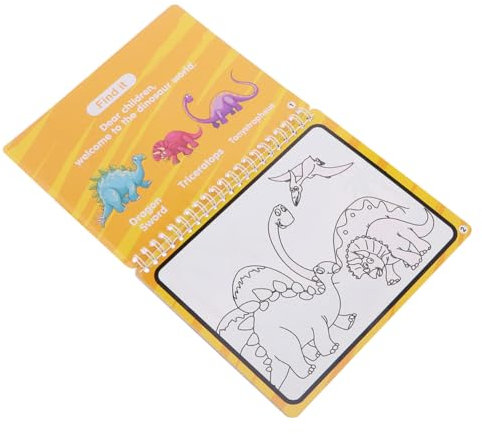 KONTONTY 3stücke Wasserbuch Wiederverwendbar Für Junge Mädchen Mit Stiften Malbuch Mit Transportautos Und Dinosauriermustern Lernspielzeug Zum Malen