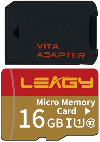 LEAGY SD2Vita V3.0 PSVita spelkort med 16 GB Micro SD-kort, microSDHC UHS-I flashminneskort med PSV Micro SD-kortadapter för PS Vita 1000 2000 3.60-system