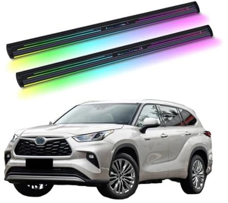 Marchepieds électriques compatibles avec Toyota Highlander 2022-2023. Barres Nerf for camions et SUV. Marchepieds Auto-déployables au Design élégant, for Une Meilleure accessibilité au véhicule.