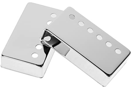 ERINGOGO 2stücke Ersatz Gitarren-tonabnehmerabdeckungen Gitarre Humbucker-tonabnehmer Silber Passend Für Bridge Und Neck-tonabnehmer Mit Polabstand