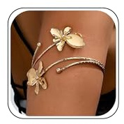 YANCHUN Bracciale da braccio con fiore per le donne regolabile braccialetto braccialetto dorato bracciale superiore gioielli regali per le donne, lega metall, Nessuna pietra preziosa