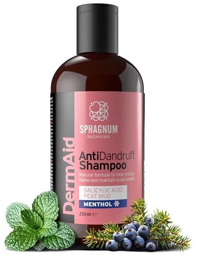 Sphagnum Botanicals Shampoo Antiforfora per Forfora Persistente – Riduce Prurito e Squame – Con Acido Salicilico 3%, Torba e Mentolo - Uso Frequente, 250 ml